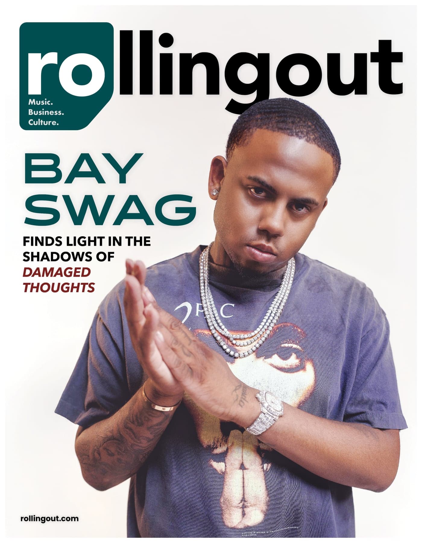 Rolling Out cover featuring rapper Bay Swag