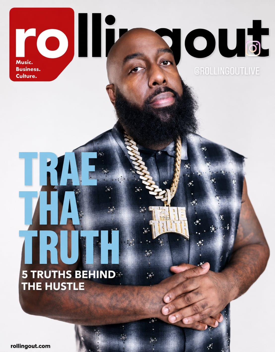Rolling Out cover featuring rapper Trae Tha Truth
